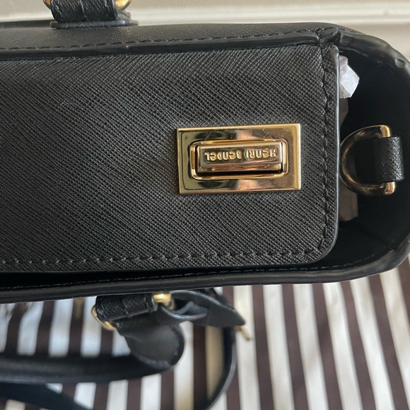 Henri Bendel west 57th small turnlock black satchel bag - Picture 7 of 13